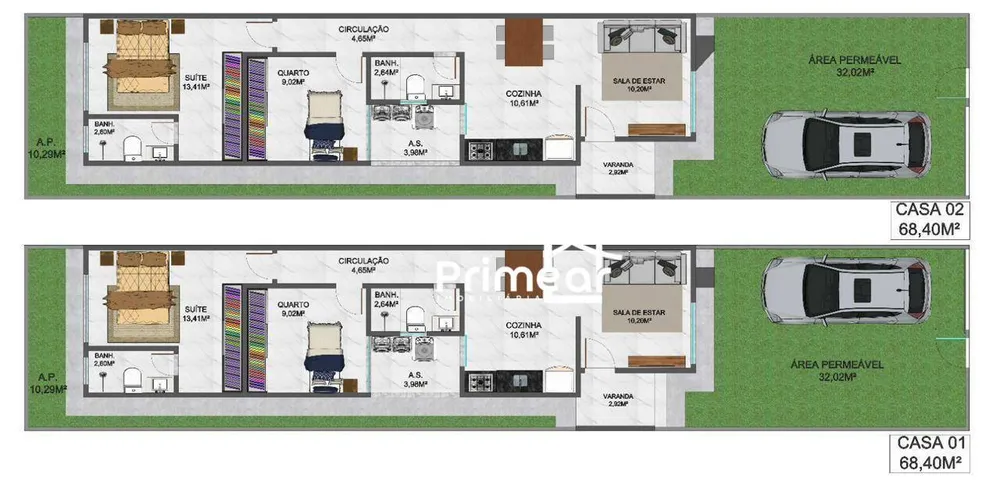 Casa, 2 quartos, 68 m² - Foto 8
