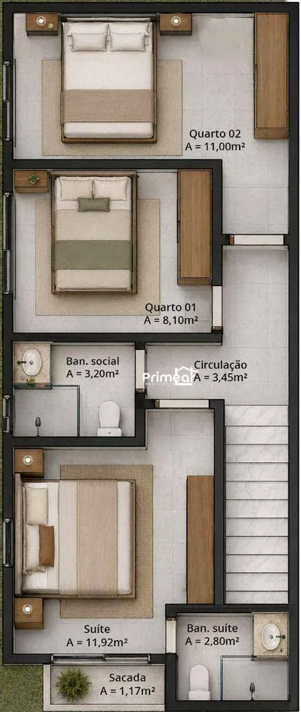 Casa, 3 quartos, 60 m² - Foto 3