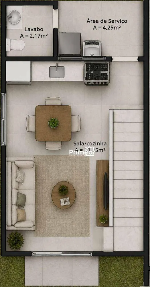 Casa, 3 quartos, 60 m² - Foto 2