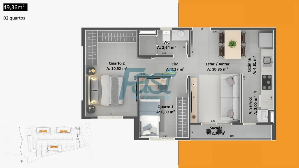 Apartamento, 3 quartos, 65 m² - Foto 10