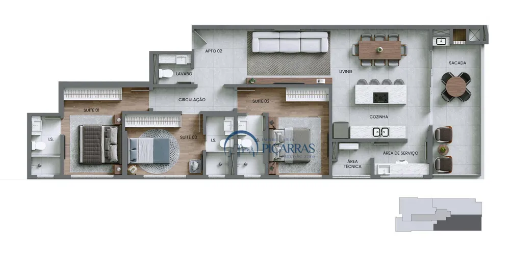 Apartamento, 3 quartos, 128 m² - Foto 9