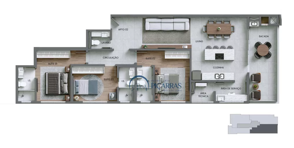 Apartamento, 3 quartos, 128 m² - Foto 19