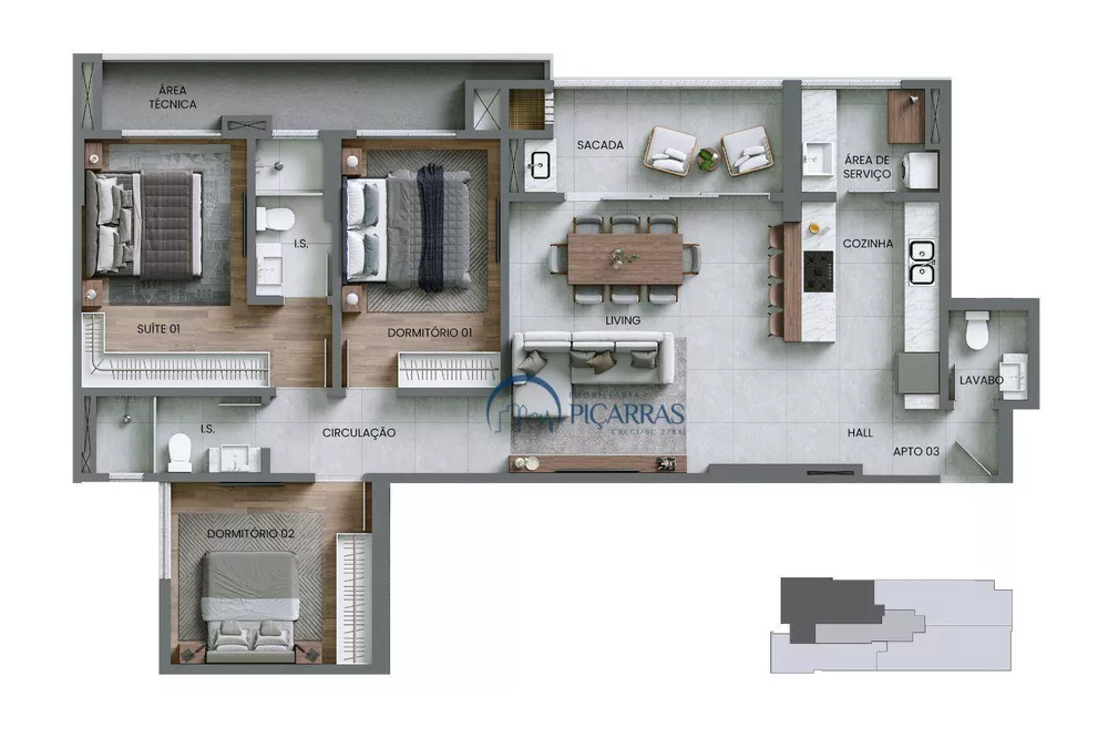 Apartamento, 3 quartos, 128 m² - Foto 32