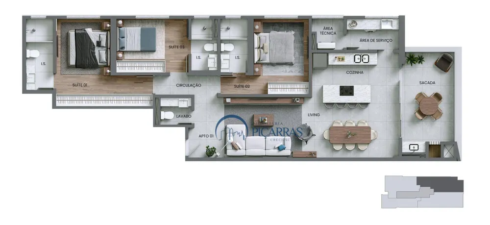 Apartamento, 3 quartos, 131 m² - Foto 10