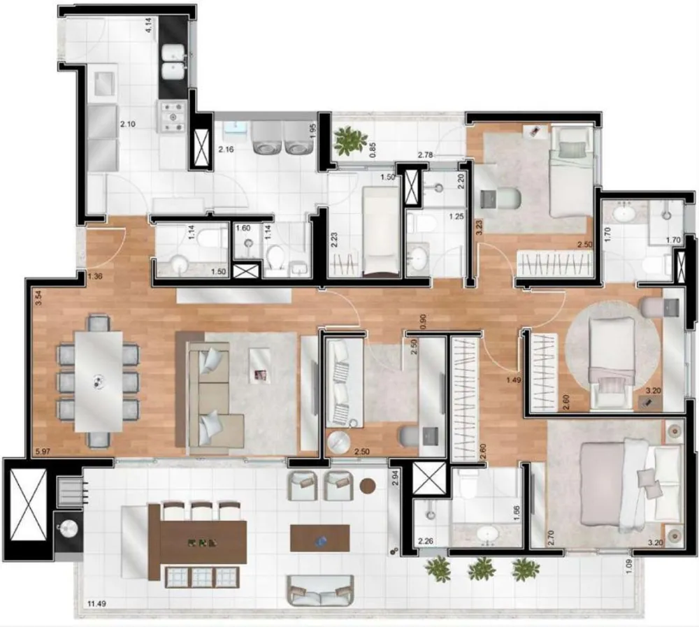 Apartamento, 4 quartos, 117 m² - Foto 4