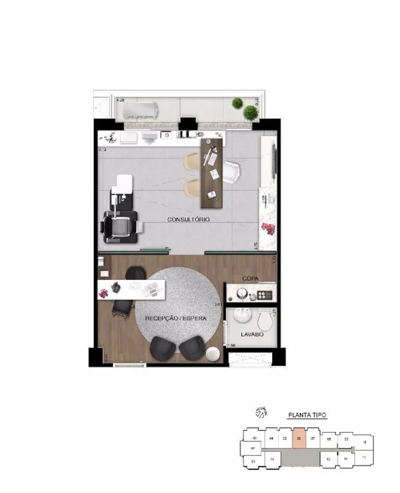 Sala-Conjunto, 36 m² - Foto 3