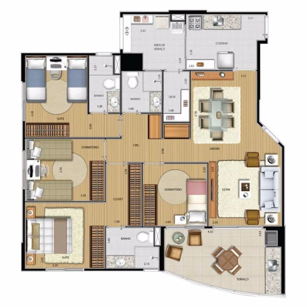Apartamento, 3 quartos, 87 m² - Foto 4