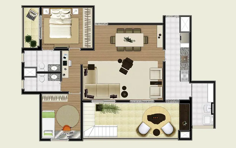 Apartamento, 3 quartos, 100 m² - Foto 2