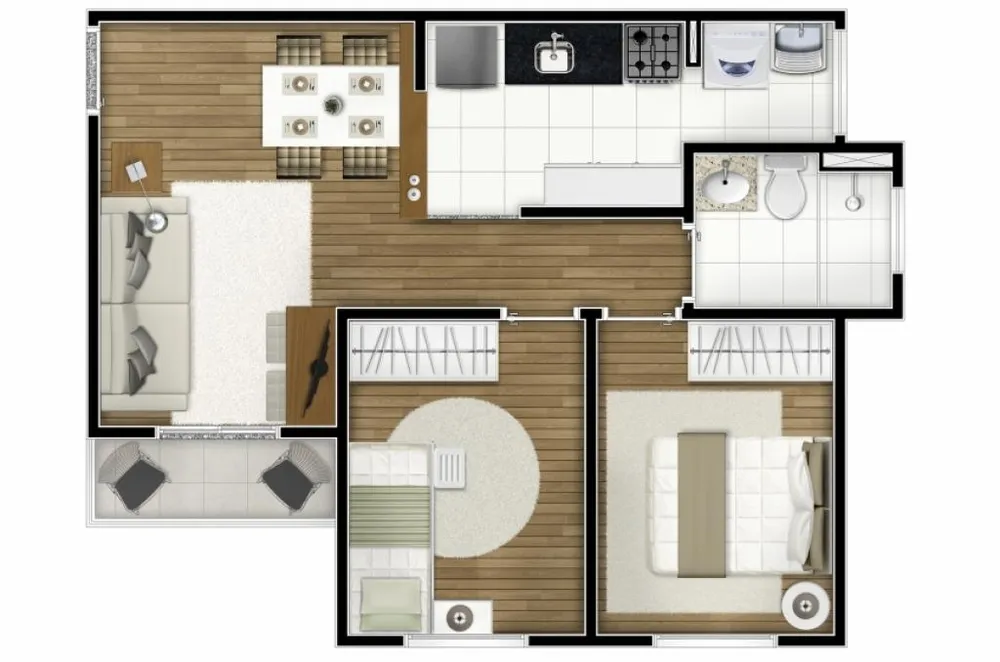 Apartamento, 2 quartos, 47 m² - Foto 1