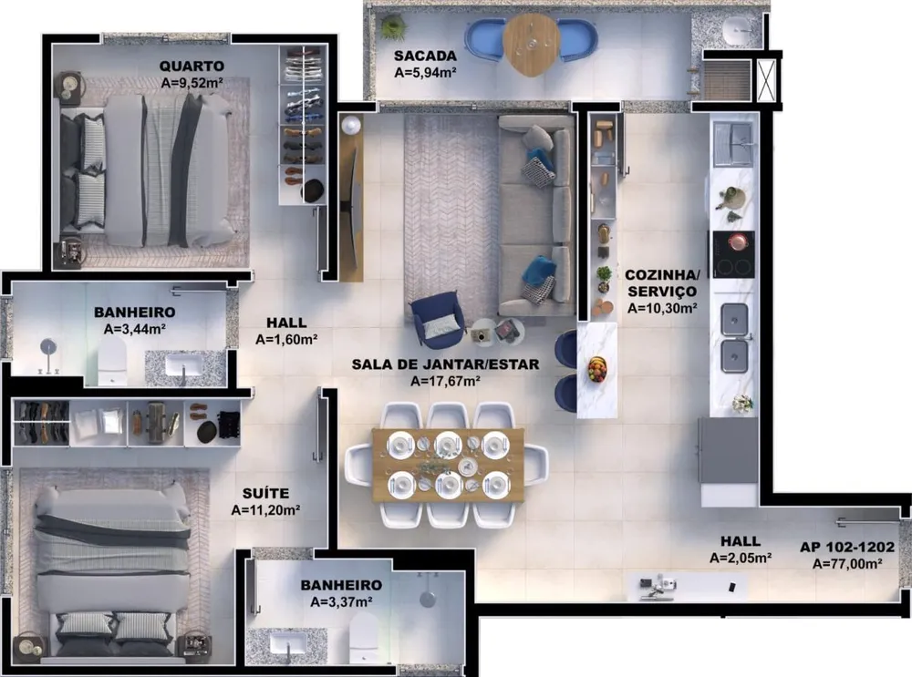 Apartamento, 2 quartos, 87 m² - Foto 11