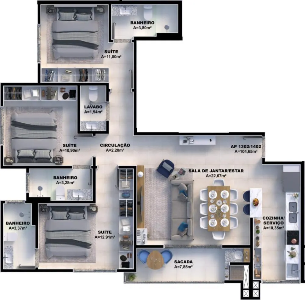 Apartamento, 2 quartos, 87 m² - Foto 10