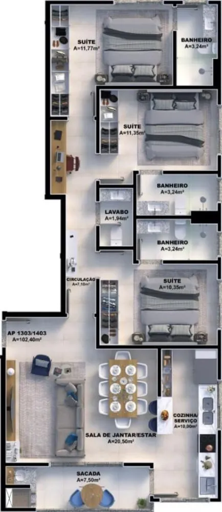 Apartamento, 2 quartos, 87 m² - Foto 6