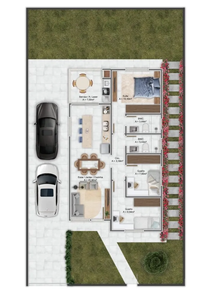 Casa, 3 quartos, 100 m² - Foto 9