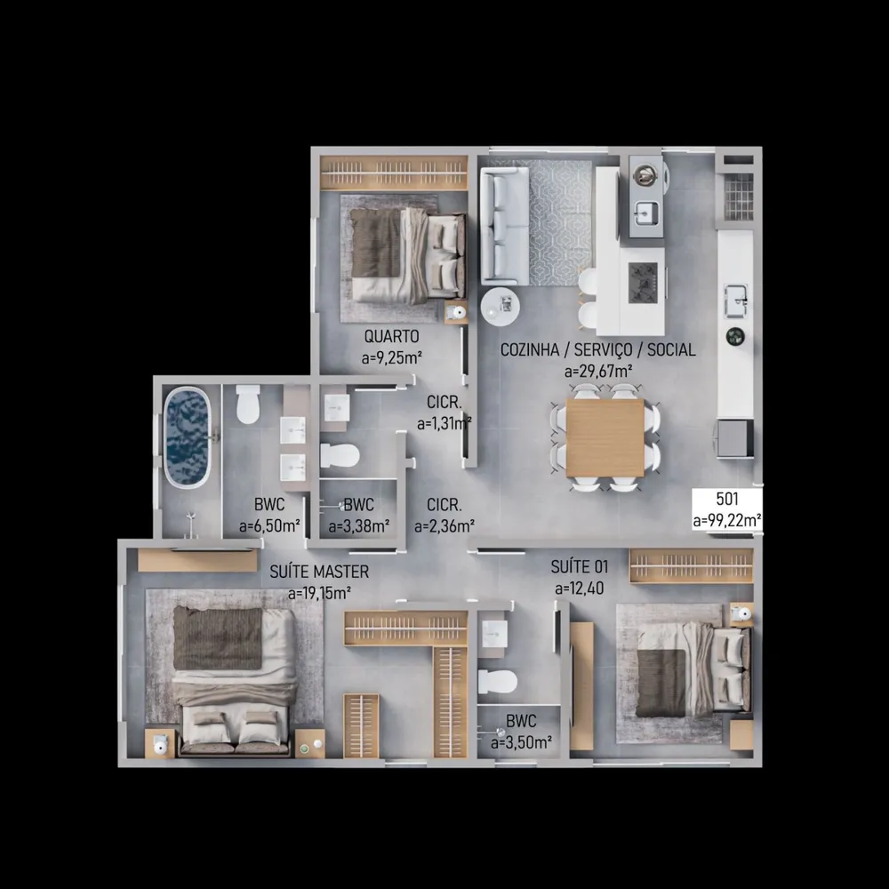 Apartamento, 3 quartos, 99 m² - Foto 5