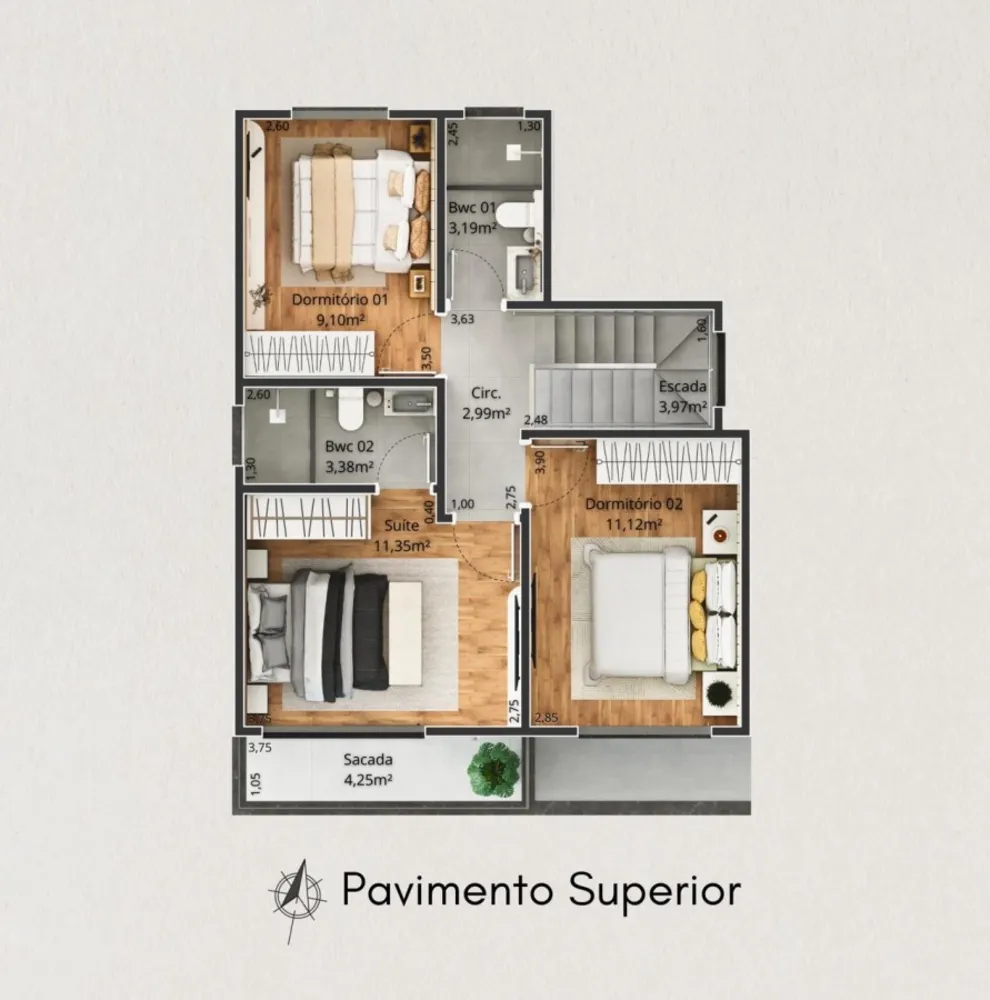 Casa, 3 quartos, 126 m² - Foto 3