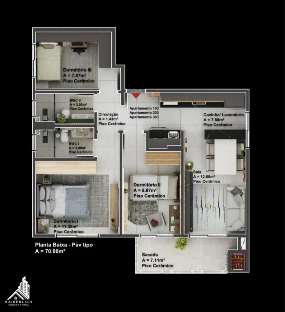 Apartamento, 2 quartos, 71 m² - Foto 4