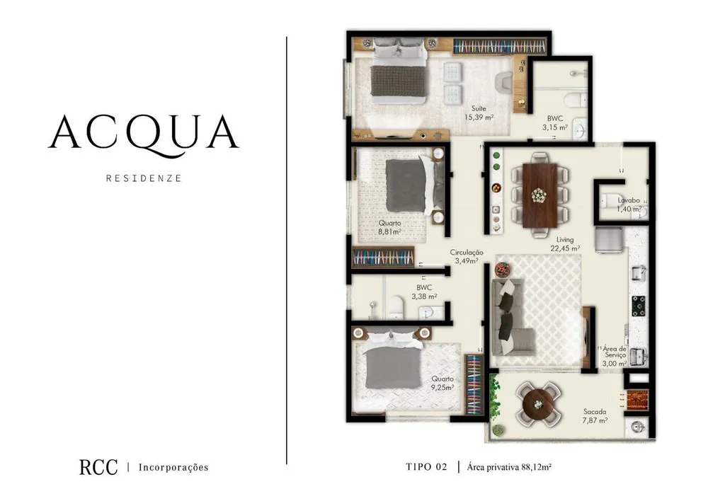 Apartamento, 3 quartos, 88 m² - Foto 9