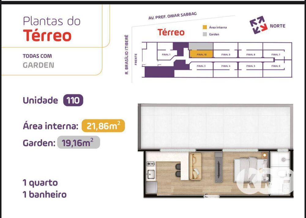 Apartamento, 1 quarto, 41 m² - Foto 3