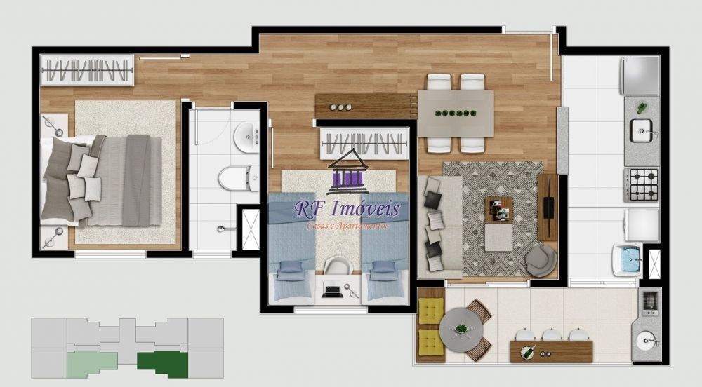 Apartamento, 2 quartos, 49 m² - Foto 2