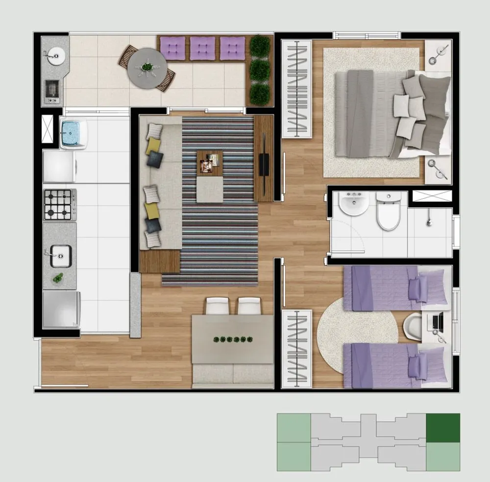 Apartamento, 2 quartos, 49 m² - Foto 26