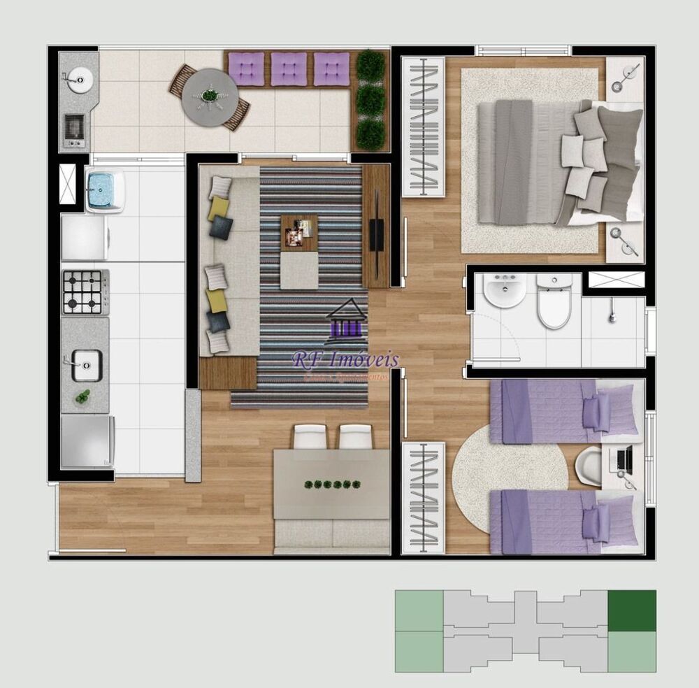 Apartamento, 2 quartos, 49 m² - Foto 12