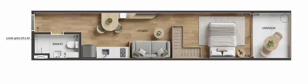 Kitnet-Studio, 31 m² - Foto 8