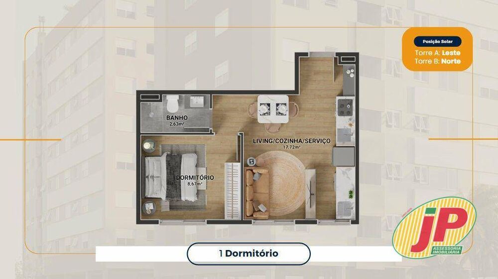 Apartamento à venda com 1 quarto, 33m² - Foto 12