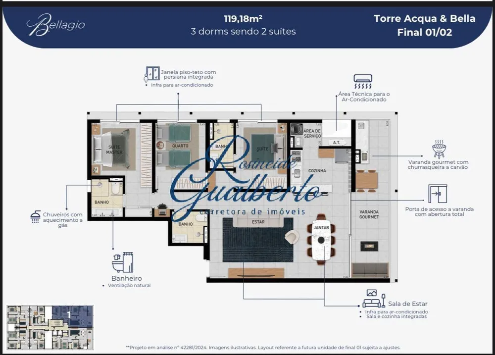 Apartamento, 3 quartos, 119 m² - Foto 8
