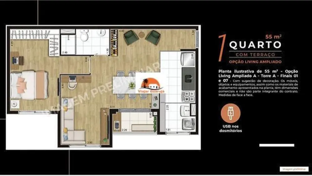Apartamento, 2 quartos, 55 m² - Foto 6