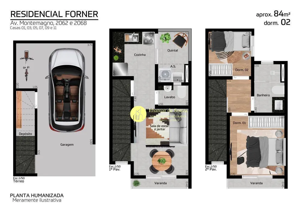 Casa de Condomínio, 2 quartos - Foto 1