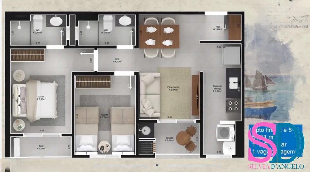 Apartamento, 2 quartos, 77 m² - Foto 11