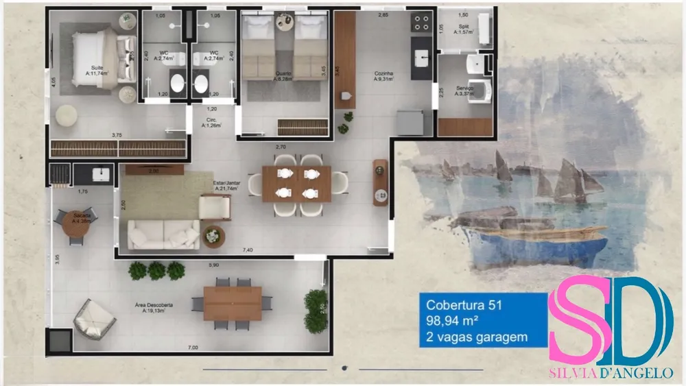 Apartamento, 2 quartos, 61 m² - Foto 7