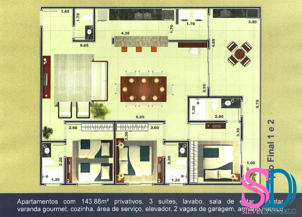 Apartamento, 3 quartos, 143 m² - Foto 14
