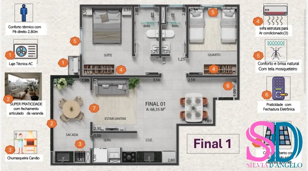 Apartamento, 2 quartos, 66 m² - Foto 10