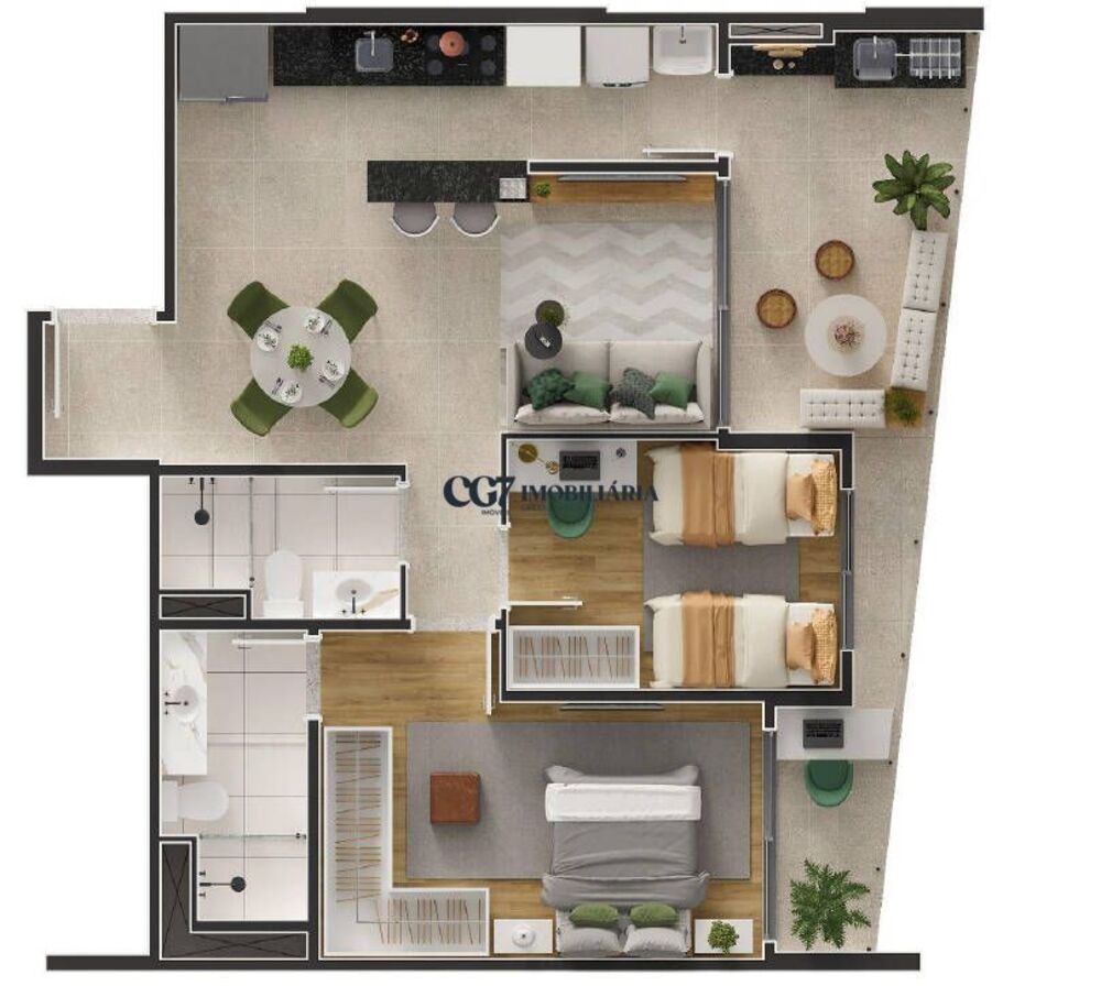 Apartamento, 2 quartos, 75 m² - Foto 1