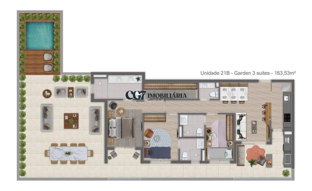 Apartamento, 3 quartos, 163 m² - Foto 1