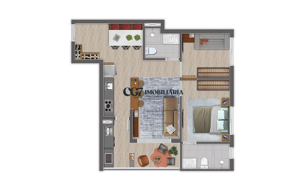 Apartamento, 2 quartos, 57 m² - Foto 1