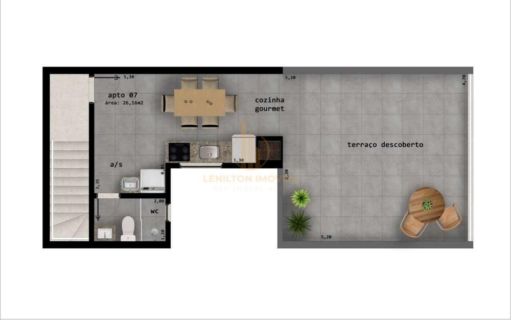 Cobertura, 2 quartos - Foto 1