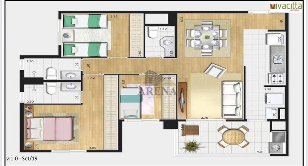 Apartamento, 2 quartos - Foto 3