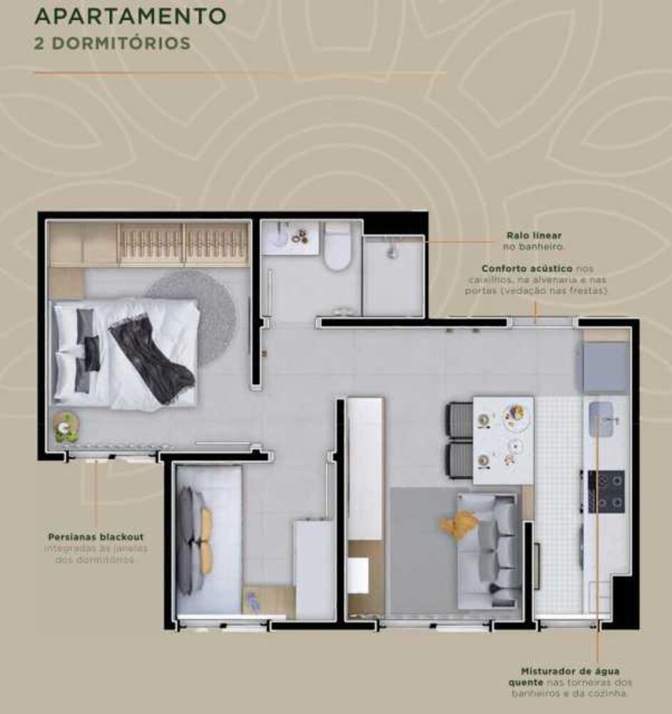 Apartamento, 2 quartos, 35 m² - Foto 8