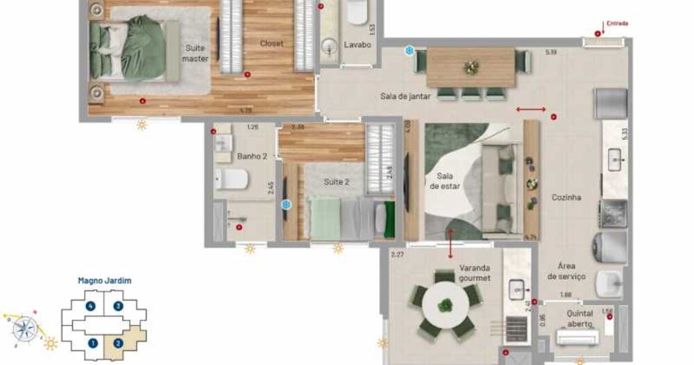 Apartamento, 2 quartos, 72 m² - Foto 8