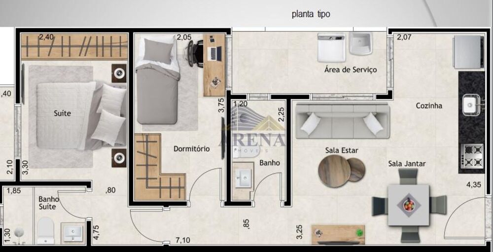 Apartamento, 2 quartos - Foto 1