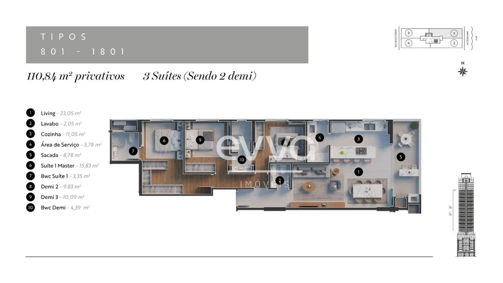 Apartamento, 3 quartos, 110 m² - Foto 10