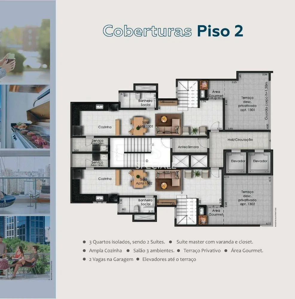 Cobertura, 3 quartos, 159 m² - Foto 6