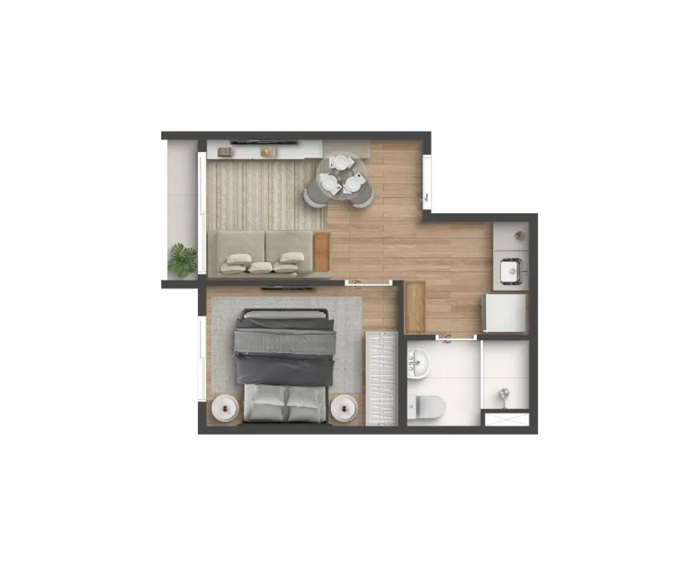 Apartamento, 1 quarto, 26 m² - Foto 1