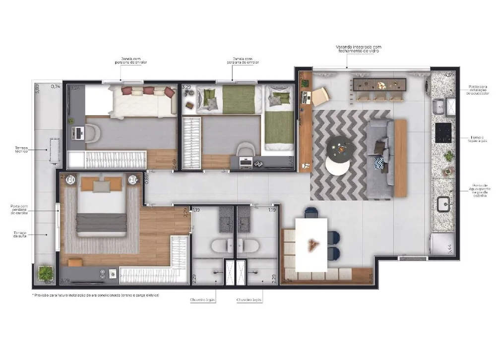 Apartamento, 3 quartos, 77 m² - Foto 8