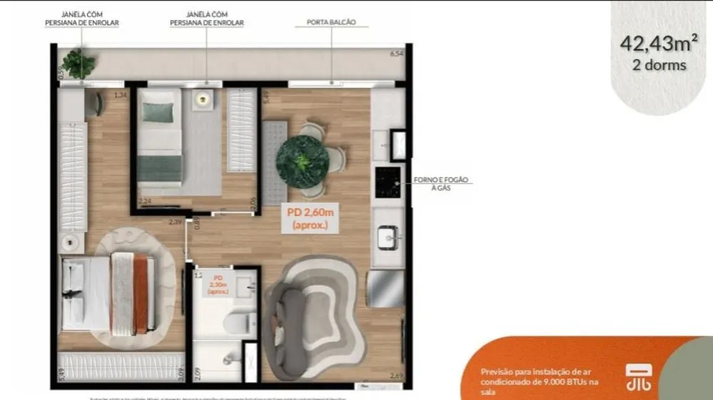 Apartamento, 2 quartos, 42 m² - Foto 7