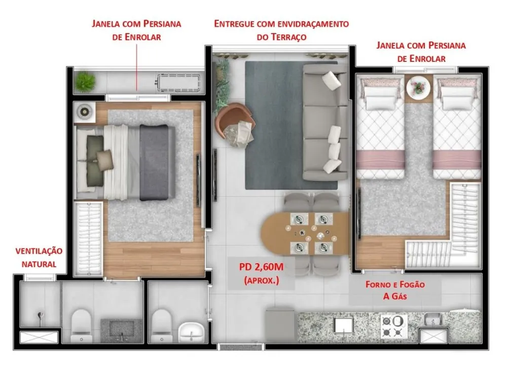 Apartamento, 2 quartos, 44 m² - Foto 5