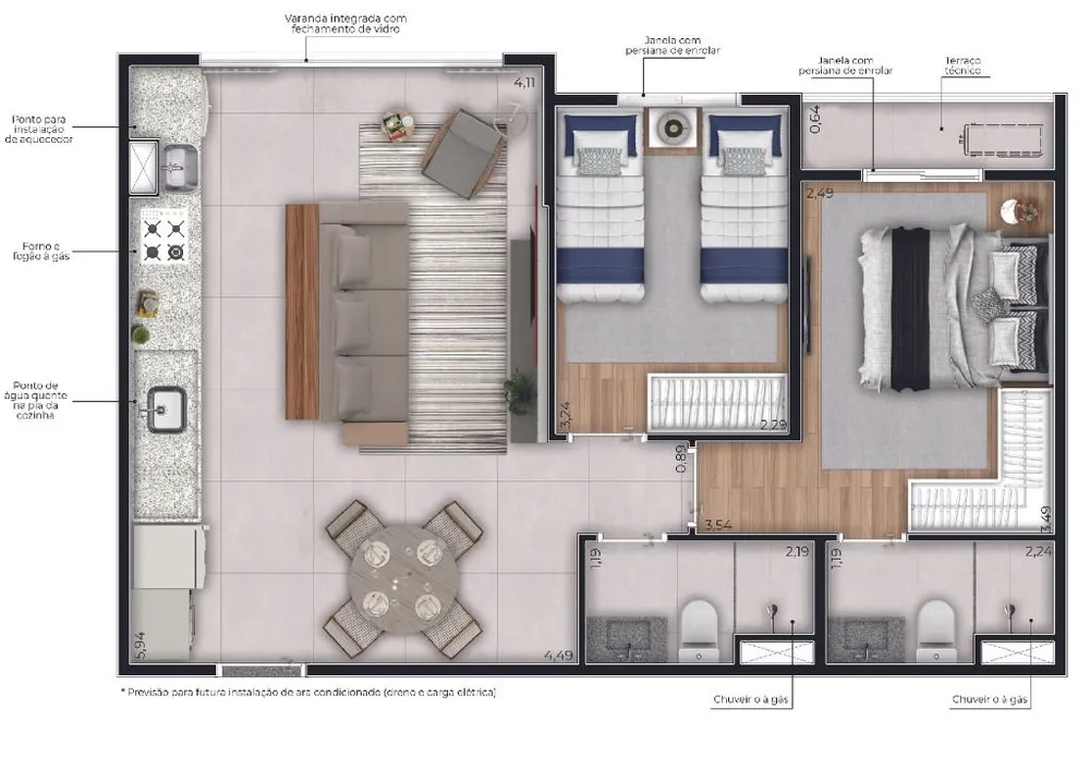 Apartamento, 2 quartos, 56 m² - Foto 5