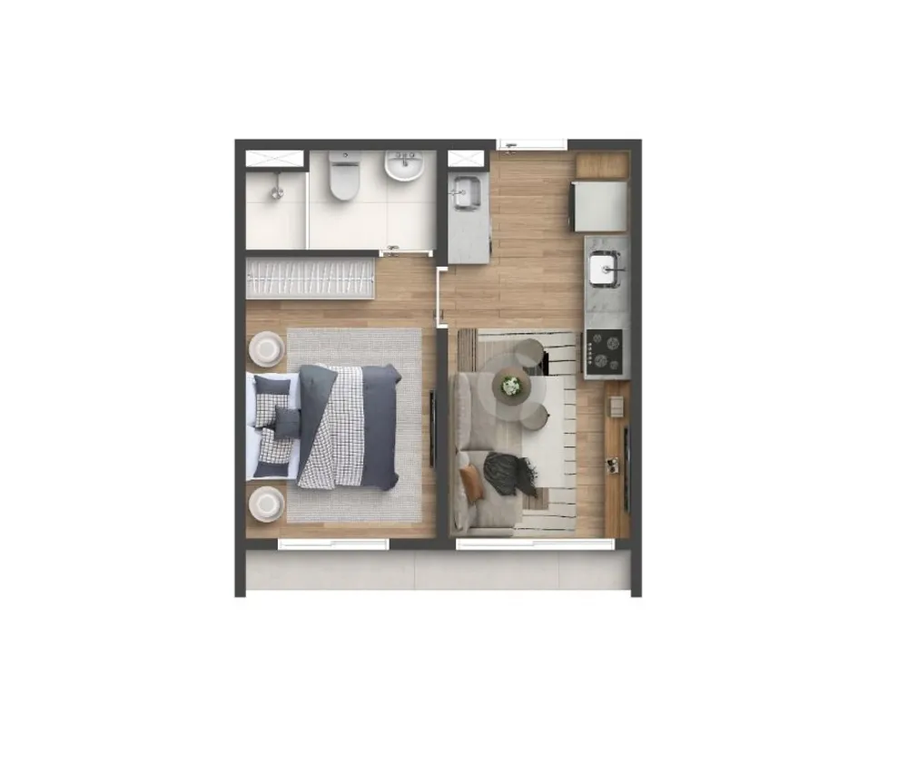 Apartamento, 1 quarto, 28 m² - Foto 8